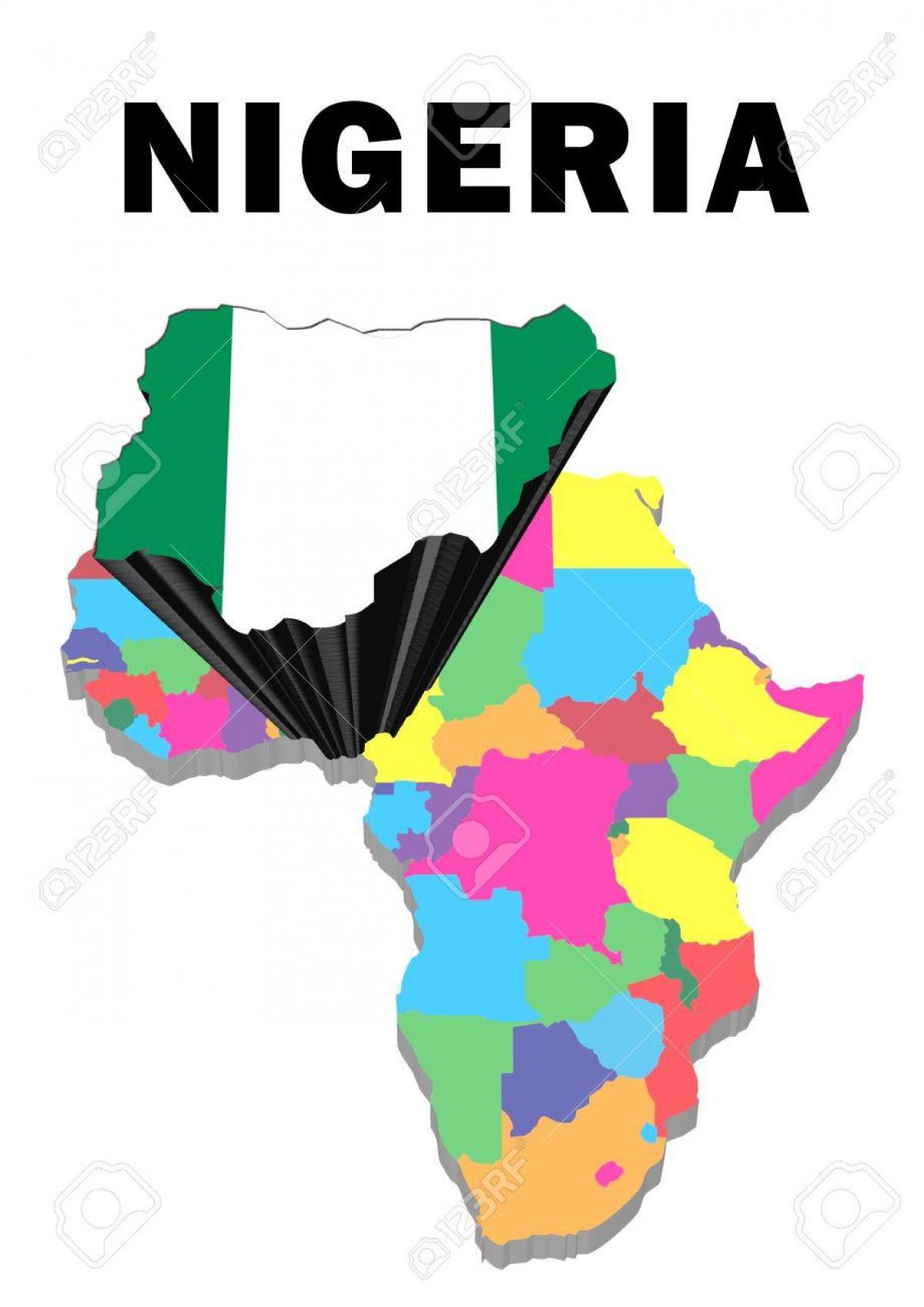 karta Afrike sa нигерией naglasio