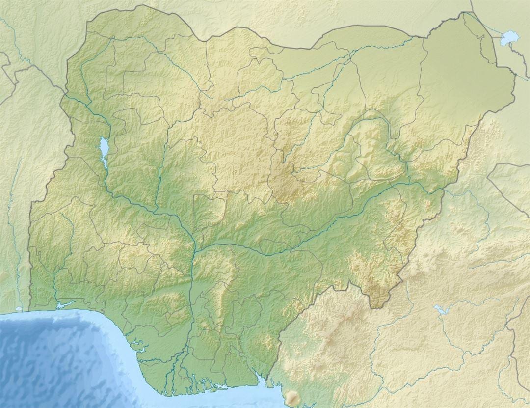 Kartu nacrtali reljef Nigeriji
