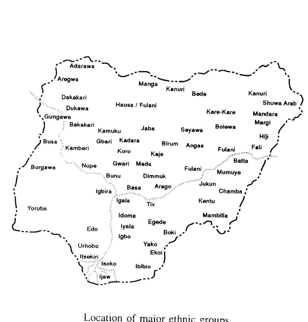 nacrtati skicu karte Nigeriji