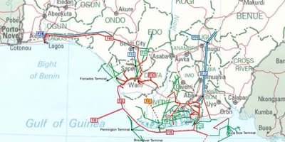 Karta plinovoda Nigerija 
