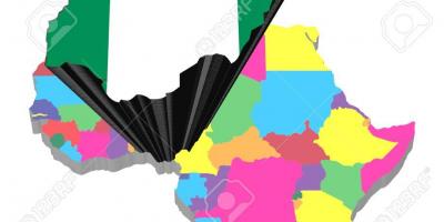 Karta Afrike sa нигерией naglasio