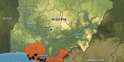 Karta nafte Nigeriji