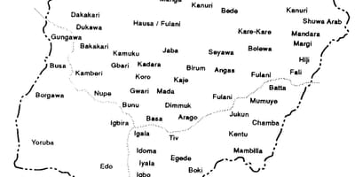 Nacrtati skicu karte Nigeriji
